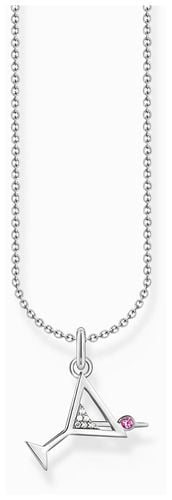 Cocktail Glass Crystal-Set Pendant Sterling Jewellery - Thomas Sabo - Modalova