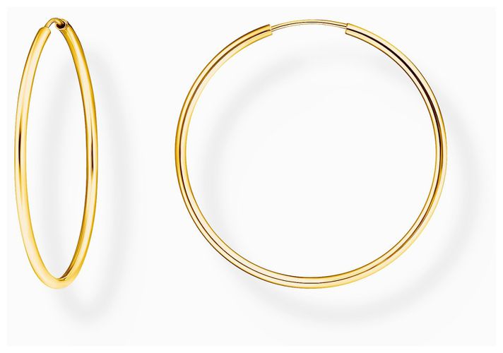 Medium Gold-Plated Sterling Silver Hoop Earrings Jewellery - Thomas Sabo - Modalova