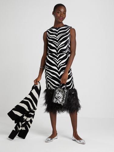 Bold Zebra Feather Trim Skirt - Kate Spade New York - Modalova