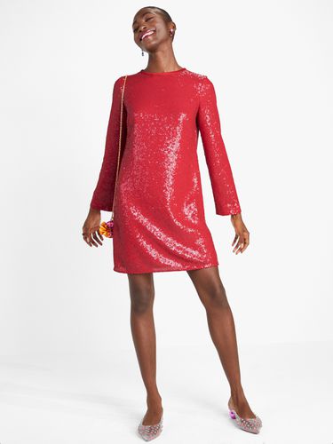 Sequin Puff Sleeve Dress - Kate Spade New York - Modalova