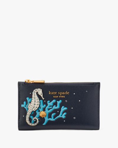 What The Shell Embellished Small Slim Bifold Wallet - Kate Spade New York - Modalova