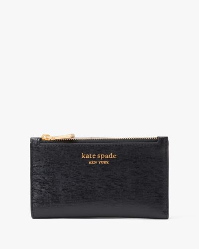 Morgan Saffiano Leather Small Slim Bifold Wallet - Kate Spade New York - Modalova