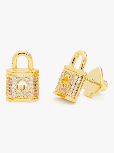 Lock And Spade Pave Studs - Kate Spade New York - Modalova