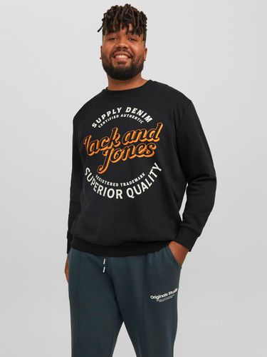 Plus Size Sudadera Con Cuello Redondo Logotipo - Jack & Jones - Modalova