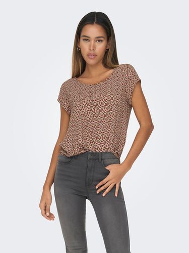 Printed Short Sleeved Top - ONLY - Modalova