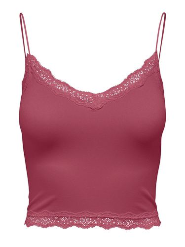 Cropped Top With Lace Edges - ONLY - Modalova