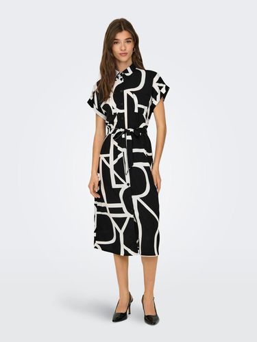 Midi Tie Belt Shirt Dress - ONLY - Modalova