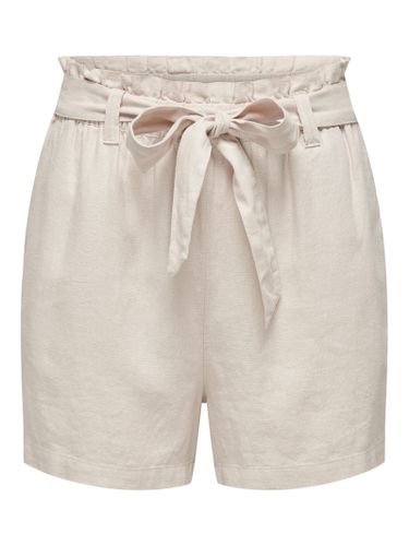Linen Shorts With Tie Belt - ONLY - Modalova
