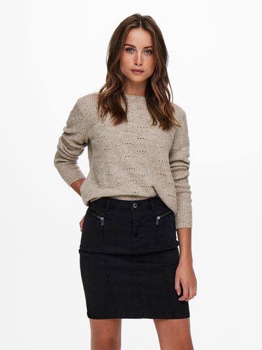 O-hals Solid Colored Knitted Pullover - ONLY - Modalova