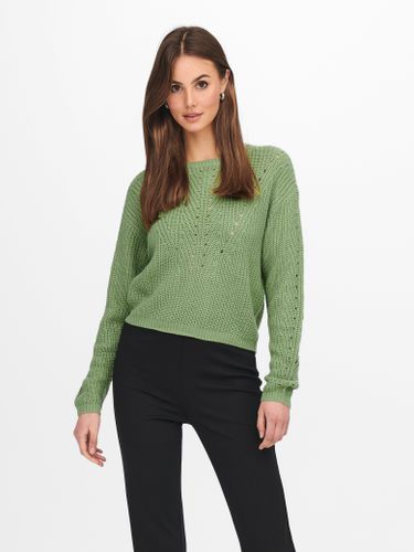 Solid Colored Knitted Pullover - ONLY - Modalova