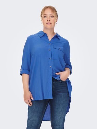Curvy Viscose Solid Colored Shirt - ONLY - Modalova