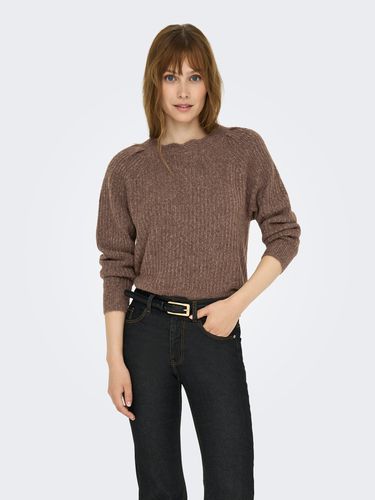 Boatneck Knitted Pullover - ONLY - Modalova