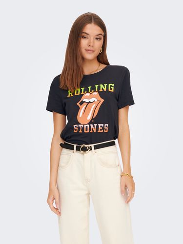 Estampado Rolling Stones Camiseta - ONLY - Modalova