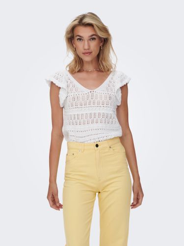 Solid Colored Knitted Top - ONLY - Modalova