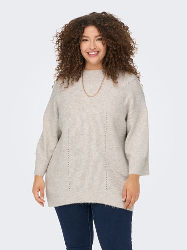 Curvy 3/4 Sleeved Knitted Pullover - ONLY - Modalova