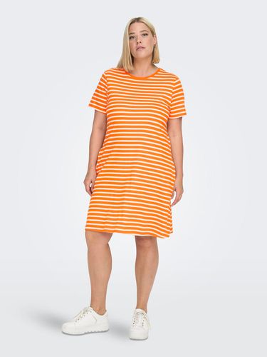 Mini Curvy Striped Cotton Dress - ONLY - Modalova