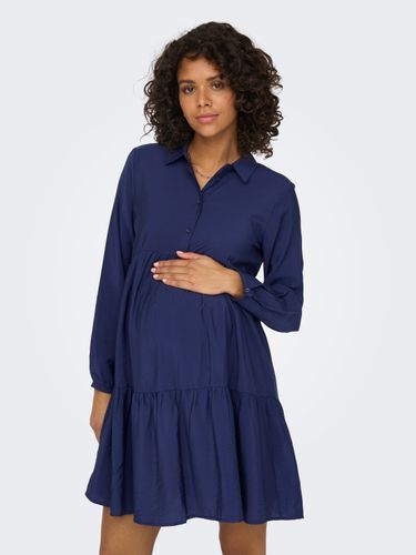 Mama Solid Color Shirt Dress - ONLY - Modalova