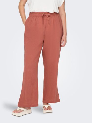 Curvy Flared Cotton Trousers - ONLY - Modalova