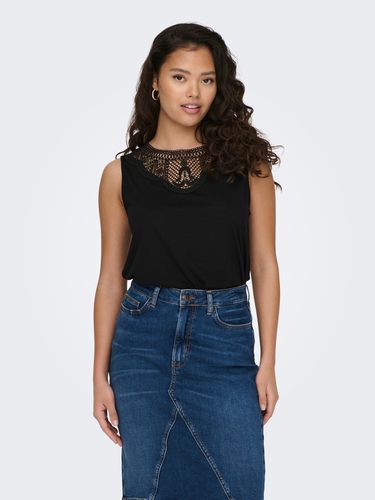 Sleeveless O-neck Top With Lace Detail - ONLY - Modalova