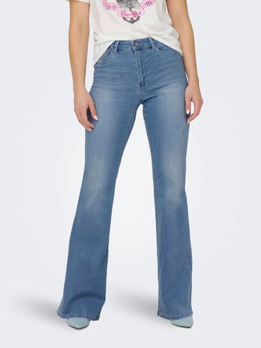ONLROYAL LOW WAIST SWEET - Flared Jeans - dark blue denim
