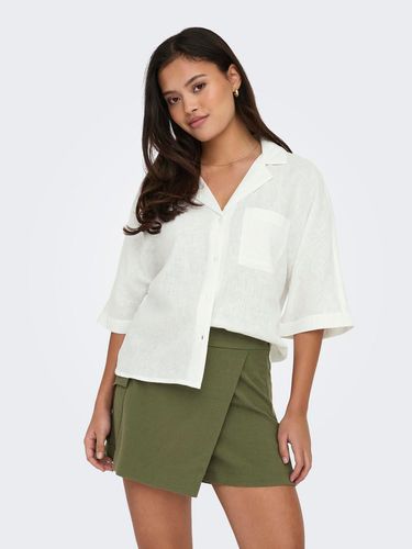 Linen Shirt With Chest Pocket - ONLY - Modalova