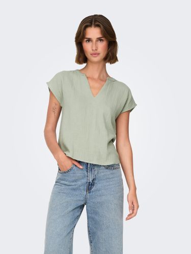 Tops Corte Regular Cuello Redondo Mangas Acampanadas - ONLY - Modalova