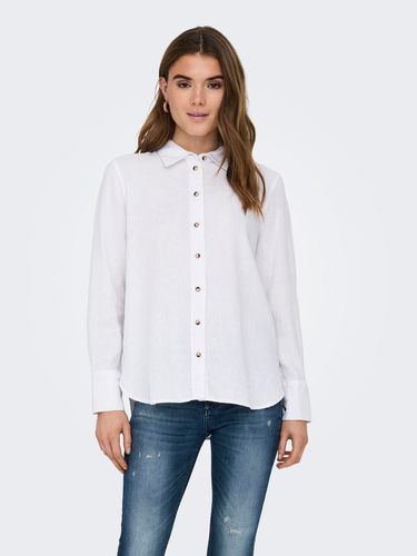 Loose Fit Linen Shirt - ONLY - Modalova