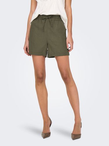High Waisted Linen Shorts - ONLY - Modalova