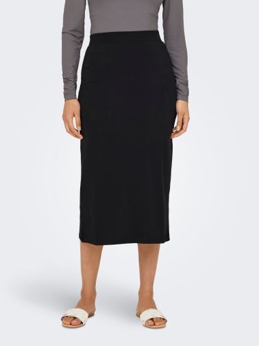 Midi Skirt With Slit At Back - ONLY - Modalova