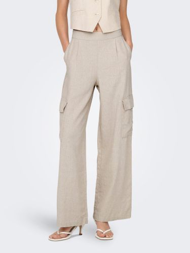 Trousers With Wide Leg Fit And High Waist - ONLY - Modalova