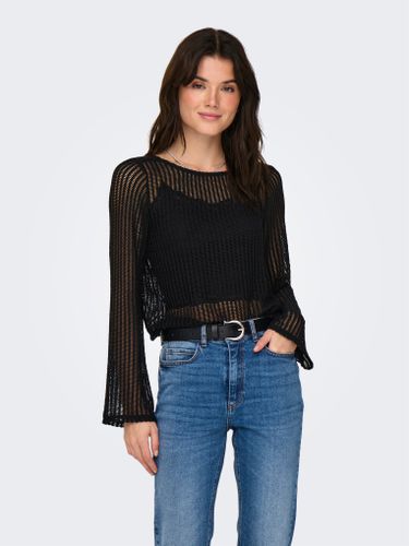 Long Sleeve Knitted Cropped Top - ONLY - Modalova