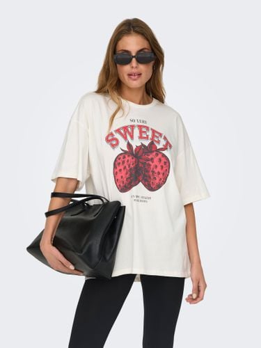 Oversize Printet T-shirt - ONLY - Modalova