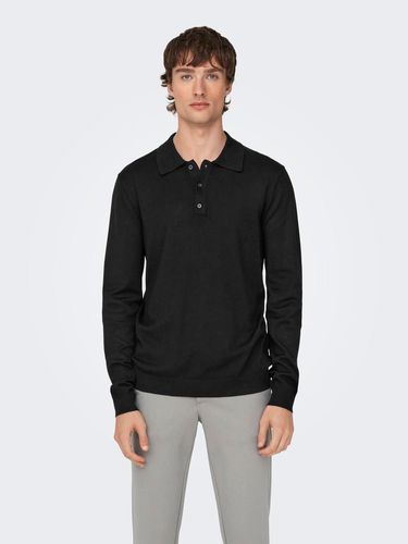 Knit Polo With Long Sleeves - ONLY & SONS - Modalova