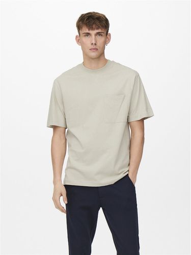 Oversized T-shirt With Chest Pocket - ONLY & SONS - Modalova