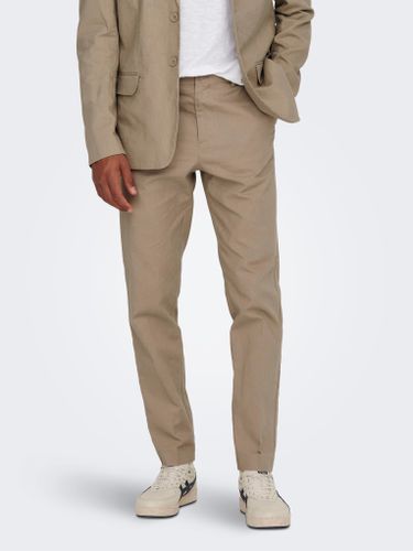Pantalones De Vestir Corte Slim Talle Medio - ONLY & SONS - Modalova