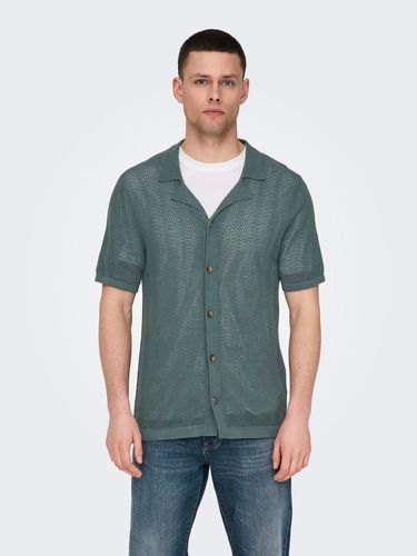 Knitted Shirt With Short Sleeves - ONLY & SONS - Modalova