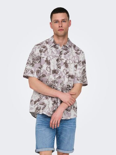 Short Sleeved Shirt With Pattern - ONLY & SONS - Modalova
