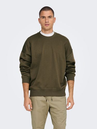 Relaxed Fit Crew Neck Sweatshirt - ONLY & SONS - Modalova