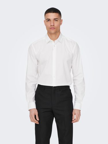 Solid color Slim Fit shirt - ONLY & SONS - Modalova