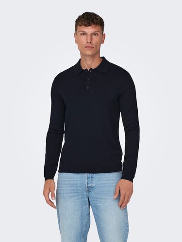 Knitted polo pullover - ONLY & SONS - Modalova