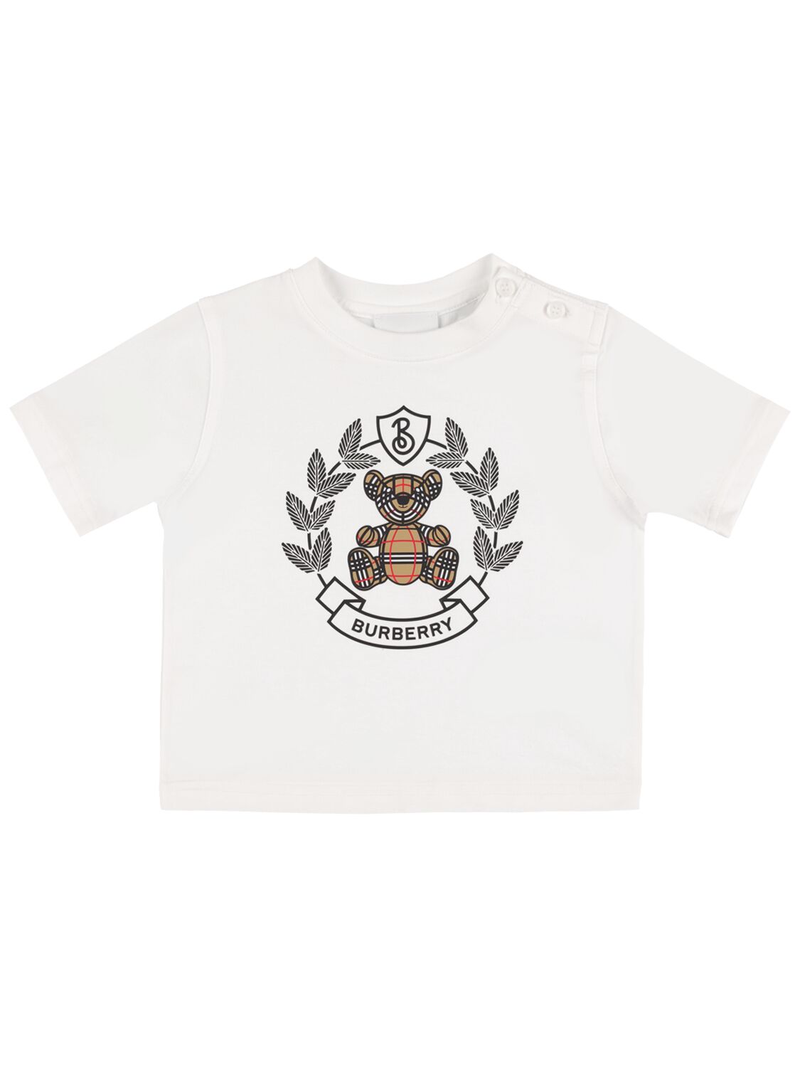 T-shirt In Jersey Di Cotone Con Logo - BURBERRY - Modalova