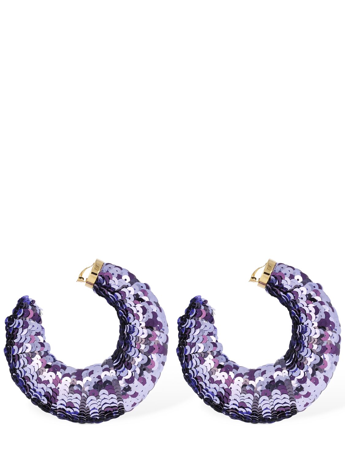 Croissant Sequined Big Hoop Earrings - TOM FORD - Modalova