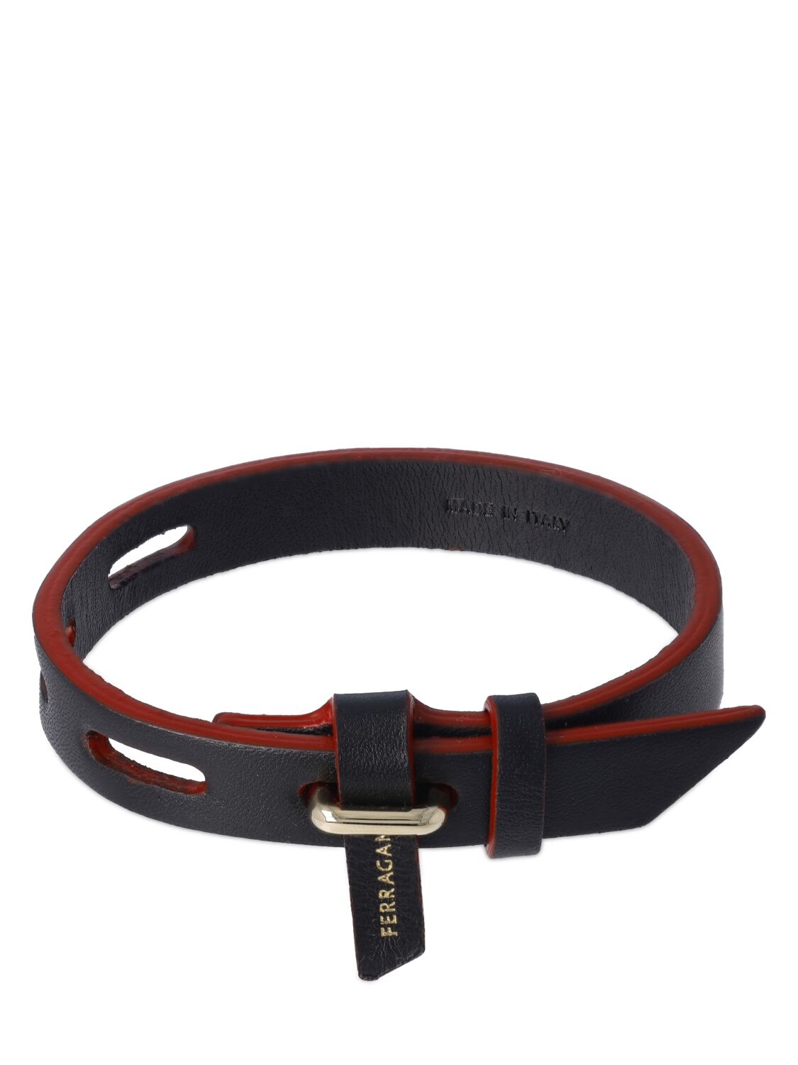 Gancio Leather Bracelet - FERRAGAMO - Modalova