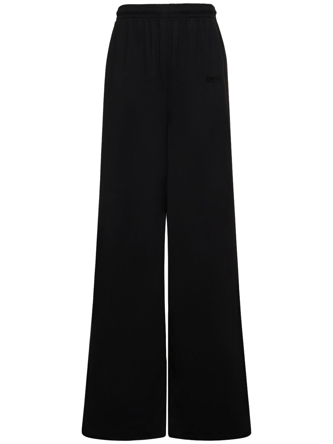 Pantaloni Larghi In Jersey Di Cotone Con Logo - VETEMENTS - Modalova
