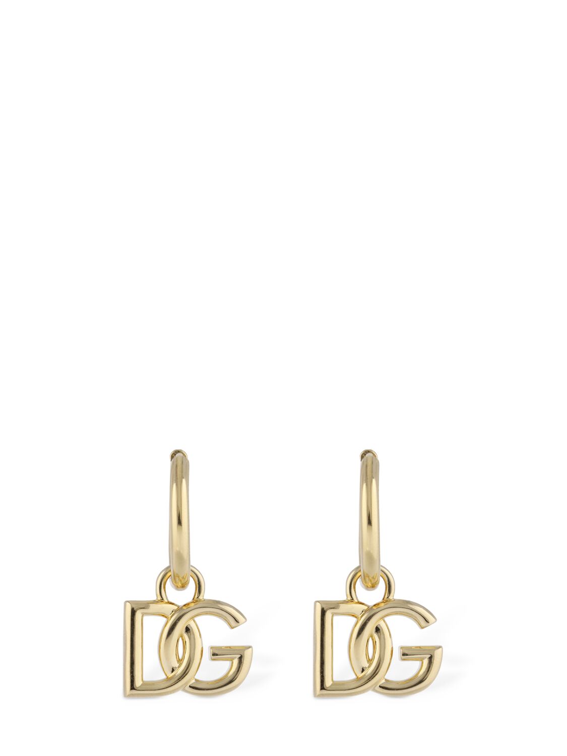 Dg Logo Hoop Earrings - DOLCE & GABBANA - Modalova