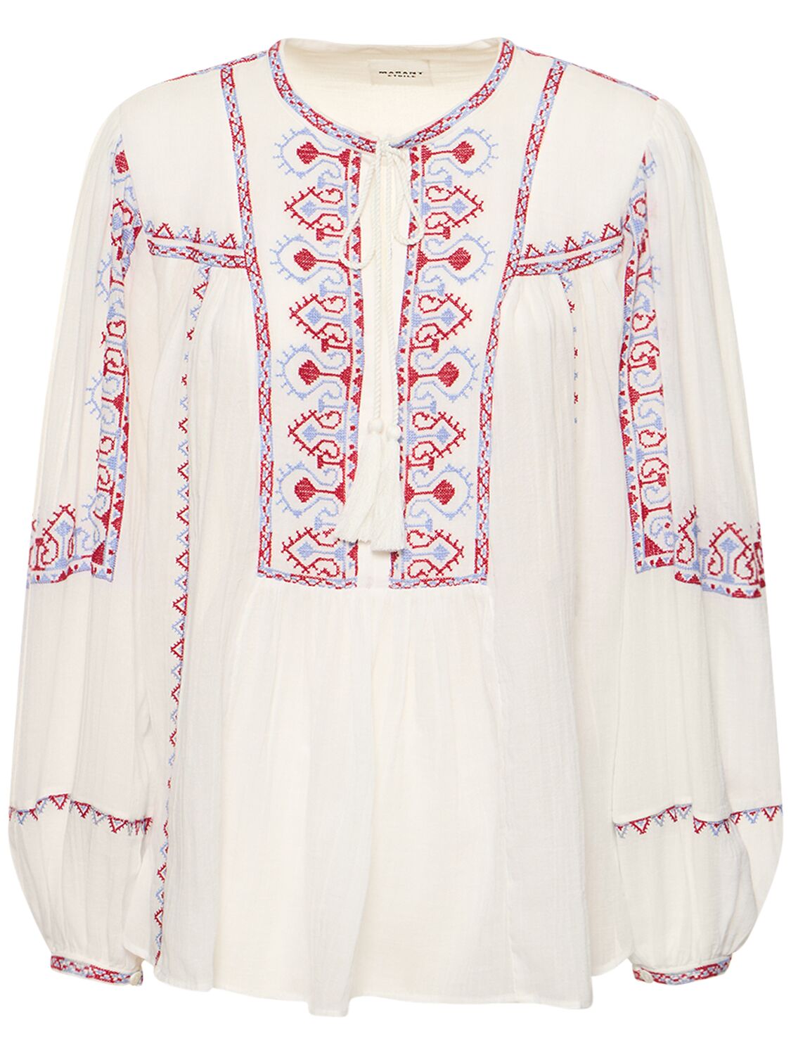 Kiledia Printed Cotton Long Sleeve Shirt - MARANT ETOILE - Modalova
