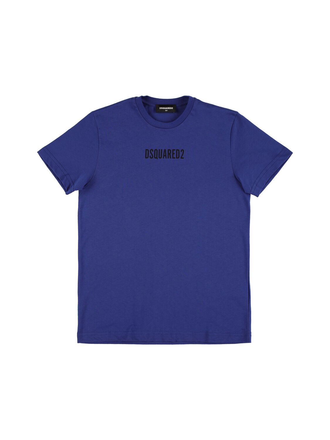 T-shirt In Jersey Di Cotone Con Logo Gommato - DSQUARED2 - Modalova