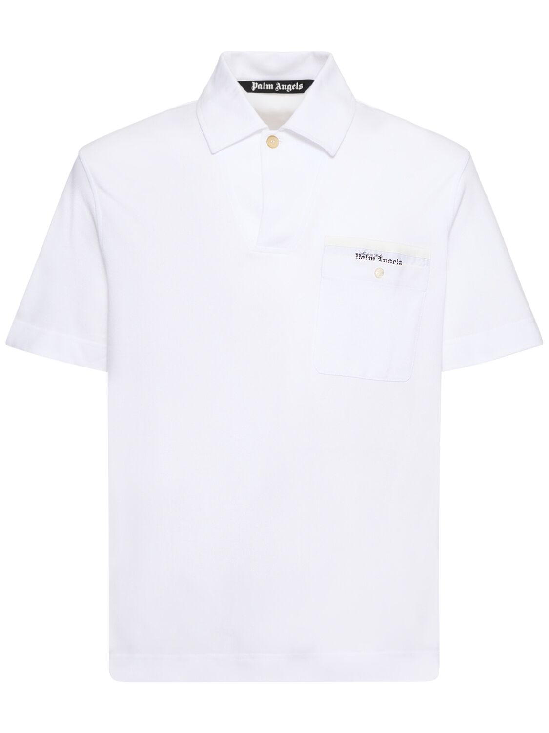 Tailored Cotton Polo Shirt - PALM ANGELS - Modalova