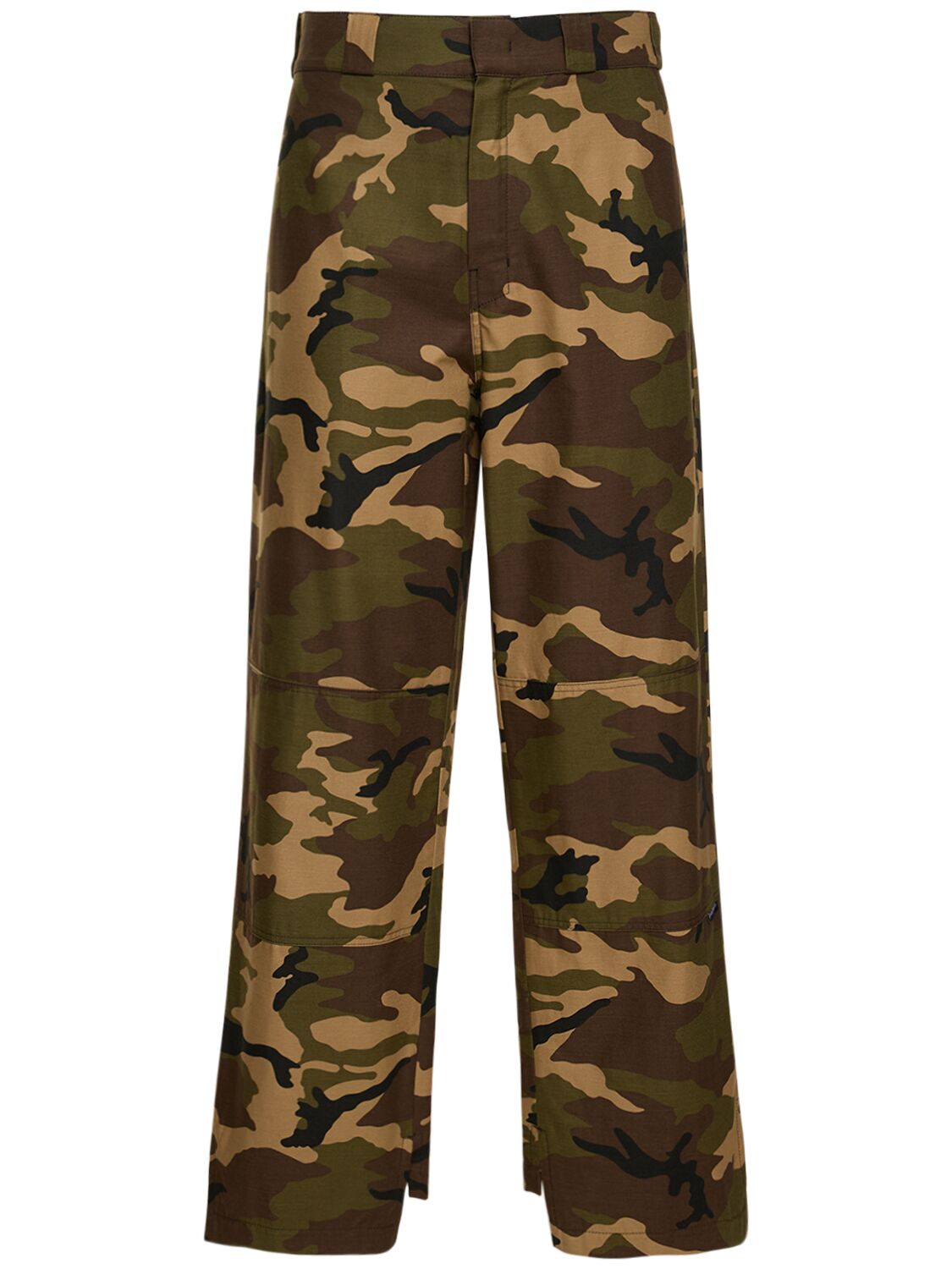 Pantaloni Sartoriali In Cotone Camouflage - PALM ANGELS - Modalova