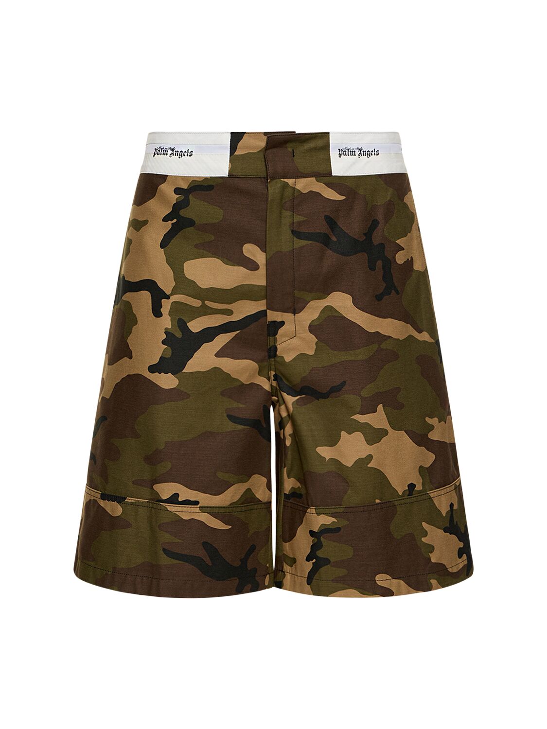 Shorts Sartoriali In Cotone Camouflage - PALM ANGELS - Modalova
